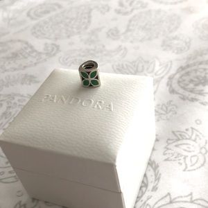 Authentic Pandora. Four Leaf Clover. Green Charm.